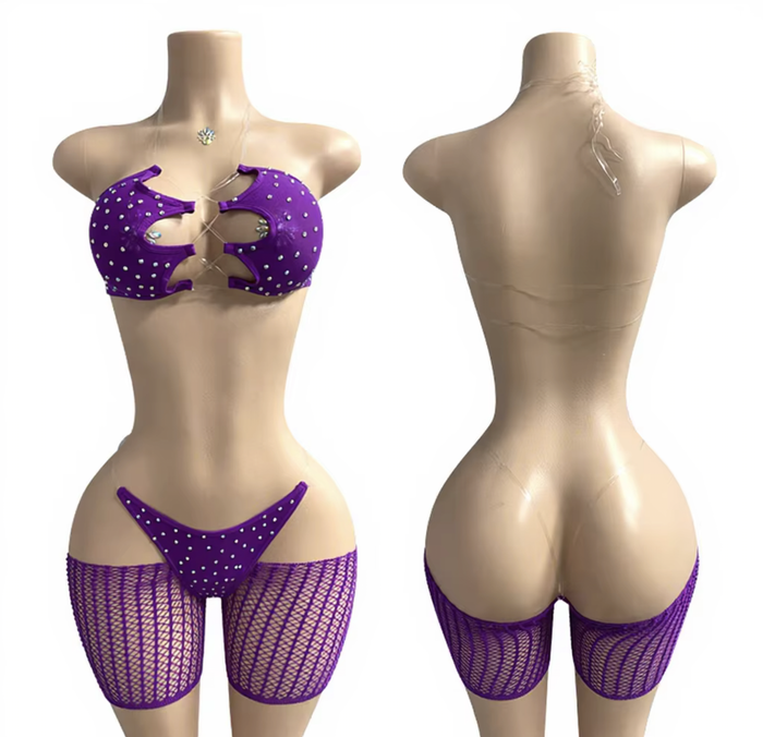 Ensemble 3 pièces filet - AMÉLIA